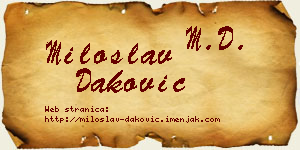 Miloslav Daković vizit kartica